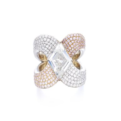 View full screen - View 1 of Lot 806. Diamond and coloured diamond ring, Jacob and Co..