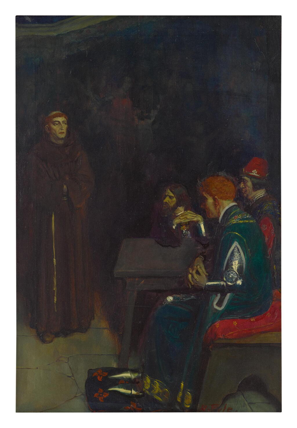 View full screen - View 1 of Lot 49. HOWARD PYLE | THE DUKE OF GLOUCESTER SENDS FOR EDWARD MAUDELAIN.