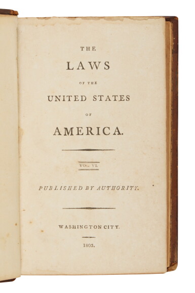 View full screen - View 1 of Lot 1311. (Thomas Jefferson) | A highly significant volume from Thomas Jefferson's library, closely read and annotated by him.