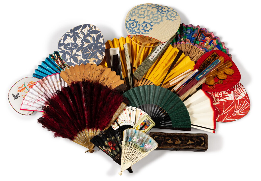 View full screen - View 1 of Lot 111. A set of fifty-five fans, 19th and 20th century.