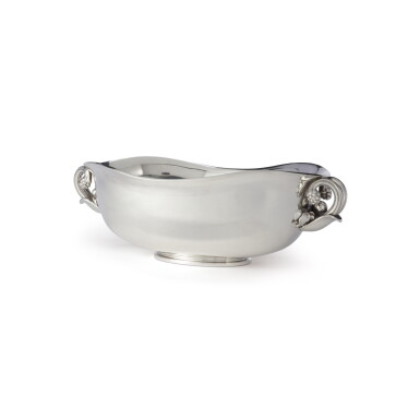 View full screen - View 1 of Lot 26. A DANISH SILVER CENTERPIECE BOWL, NO. 650A, DESIGNED BY HARALD NIELSEN, GEORG JENSEN SILVERSMITHY, COPENHAGEN, CIRCA 1945-77.