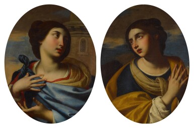 View full screen - View 1 of Lot 249. Saints Barbara and Agnes.