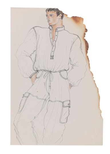 View full screen - View 1 of Lot 11. Sketch of a man, circa 1978.