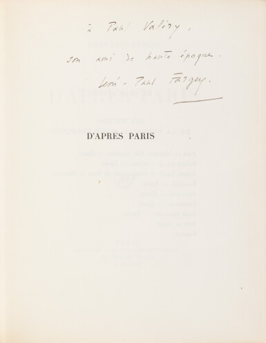View full screen - View 1 of Lot 147. Banalité. NRF, 1928. In-4, broché. Édition originale. Envoi à Colette.