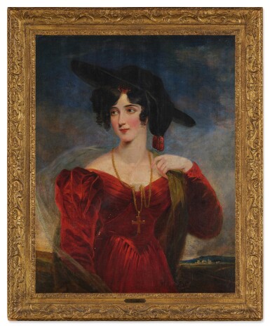 Circle of Margaret Carpenter | Portrait of a Woman in Red | Master Circle of Margaret Carpenter | Portrait of a Woman in Red | Master