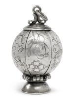 A Silver Pomander, Dutch or German, Late 17th Century