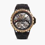 Excalibur Spider Double Tourbillon, Reference DBEX0674 | A limited edition pink gold and forged carbon skeletonised double flying tourbillon wristwatch with power reserve indication, Circa 2018