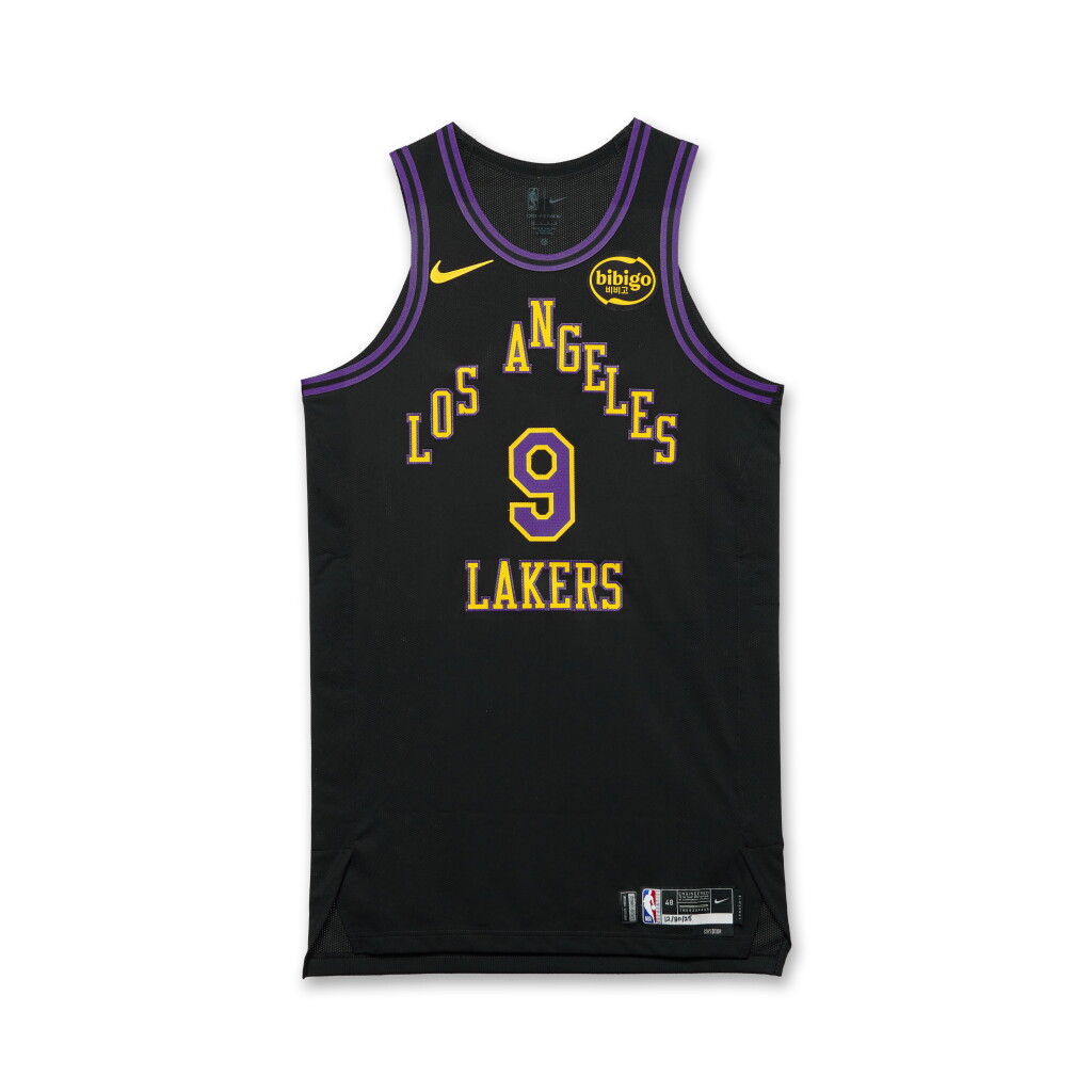 View full screen - View 1 of Lot 27. Bronny James Los Angeles Lakers 2025-2026 Game Worn City Edition Jersey.