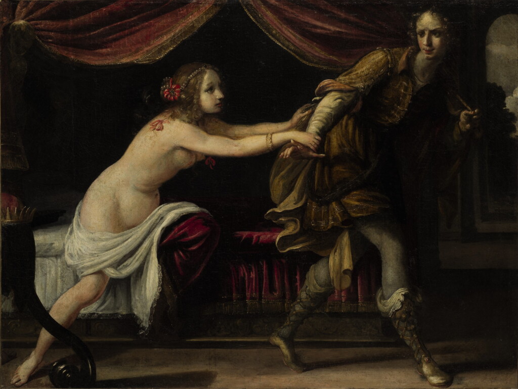 View full screen - View 1 of Lot 76. Sold Without Reserve | ATTRIBUTED TO SIMONE PIGNONI | JOSEPH AND POTIPHAR'S WIFE.