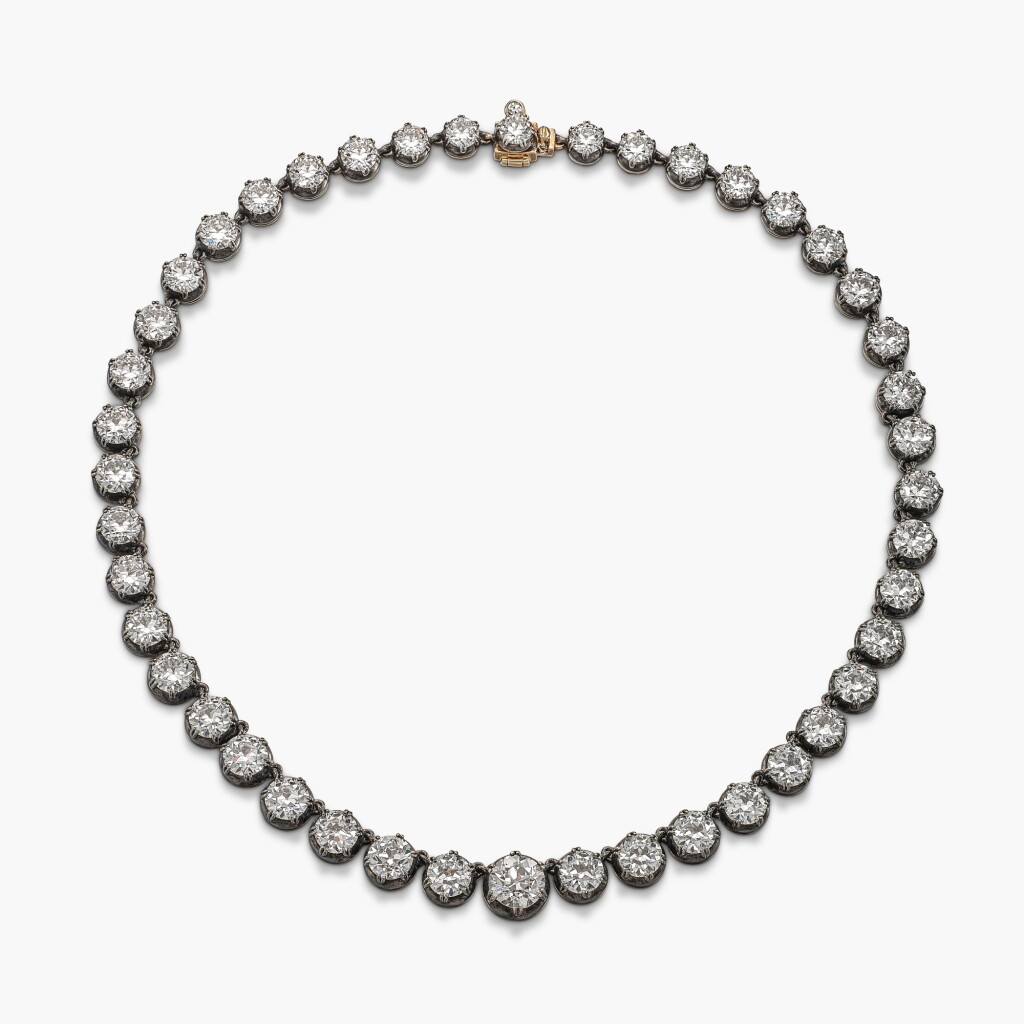 View full screen - View 1 of Lot 1704. Diamond Rivière Necklace | 鑽石 項鏈.