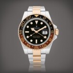 GMT-Master II, Reference 126711CHNR | An Everose gold and stainless steel dual time zone wristwatch with date and bracelet, Circa 2018 | 勞力士 | GMT-Master II 型號126711CHNR | 永恆玫瑰金及精鋼兩地時間鏈帶腕錶,備日期顯示,約2018年製