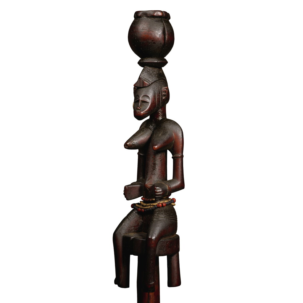 View full screen - View 1 of Lot 54. Senufo Champion Cultivator Staff, Côte d'Ivoire.