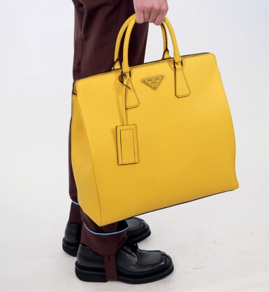 View full screen - View 1 of Lot 65. PRADA | SAFFIANO LEATHER GALLERIA TOTE BAG. UNIQUE COLOR NOT IN THE STORES.