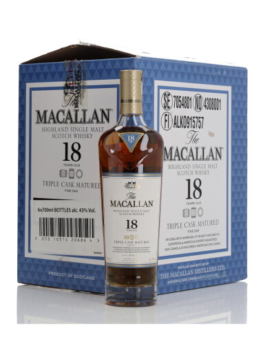 View full screen - View 1 of Lot 37. The Macallan 18 Year Old Triple Cask 43.0 abv NV (6 Bottles 70cl).
