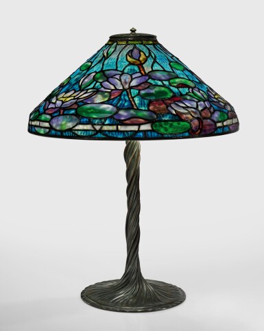 View full screen - View 1 of Lot 414. TIFFANY STUDIOS | “POND LILY” TABLE LAMP.