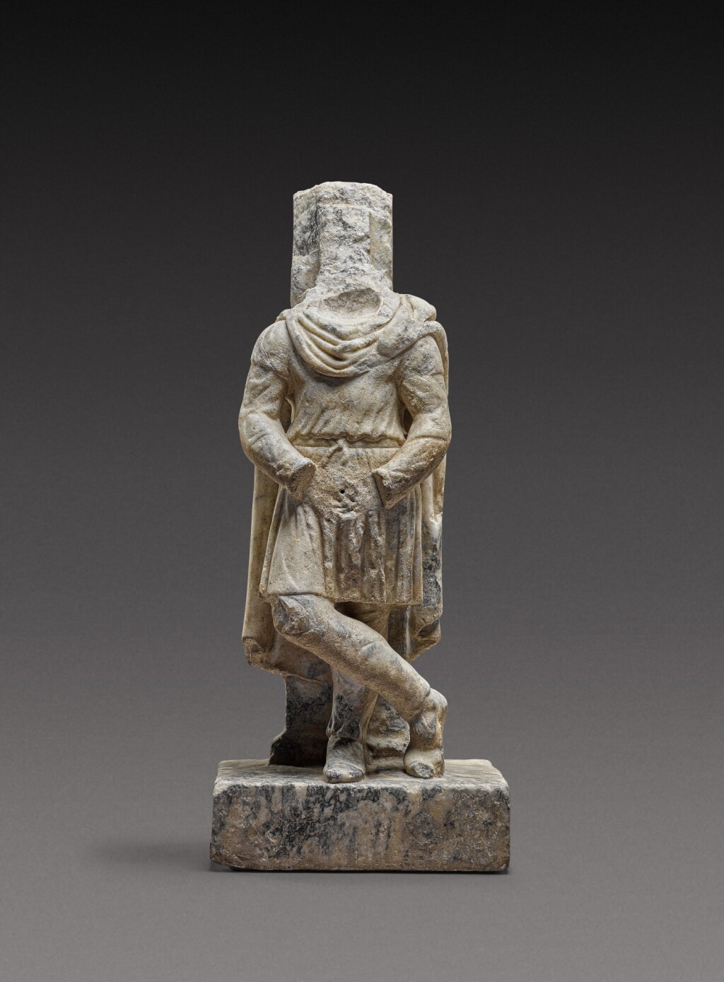View full screen - View 1 of Lot 76. A Roman Pavonazzetto Marble Trapezophoros in the Form of a Barbarian, circa 2nd Century A.D..