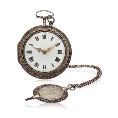 View full screen - View 1 of Lot 77. A silver single cased verge watch with simple serpent automaton signed Dupuis, Meming, circa 1720, together with three other verge watches.