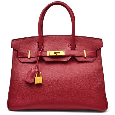 View full screen - View 1 of Lot 90. Rouge Grenat Epsom Birkin 30 Gold Hardware, 2017.