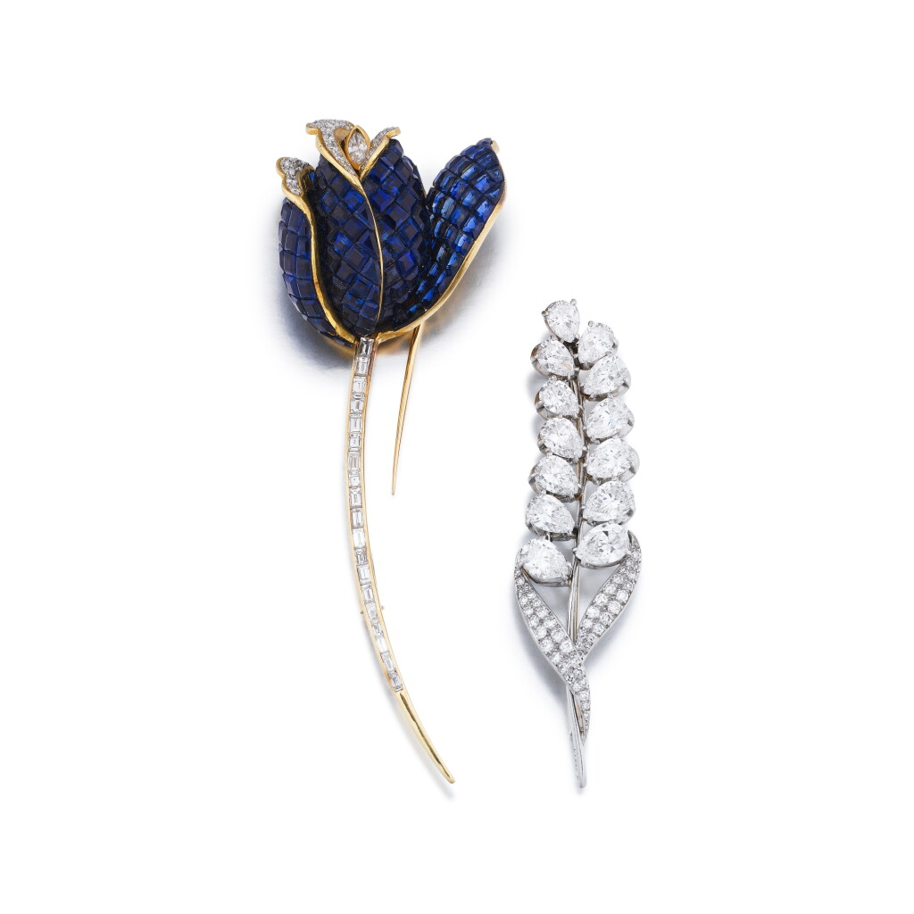 全萤幕检视 - 查看164Two gem set and diamond brooches, 的1