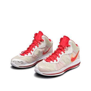 View full screen - View 1 of Lot 34. LeBron James 2011 Miami Heat Game Worn & Signed Sneakers.