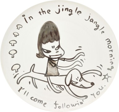 View full screen - View 1 of Lot 584. Yoshitomo Nara 奈良美智 | In the Jingle Jangle Morning I'll Come Followin' You 讓我在這叮噹響的早晨裡跟隨你.