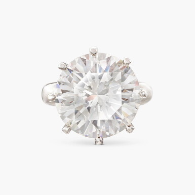 View full screen - View 1 of Lot 1653. Diamond Ring | 12.72克拉 圓形 H色 鑽石 戒指.