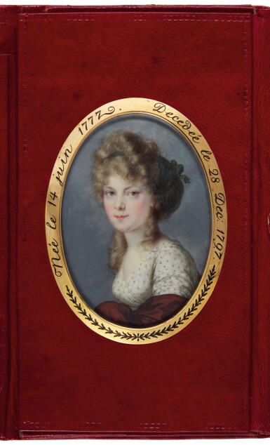 View full screen - View 1 of Lot 325. EDUARD STRÖHLING | PORTRAIT OF A LADY, CIRCA 1797.