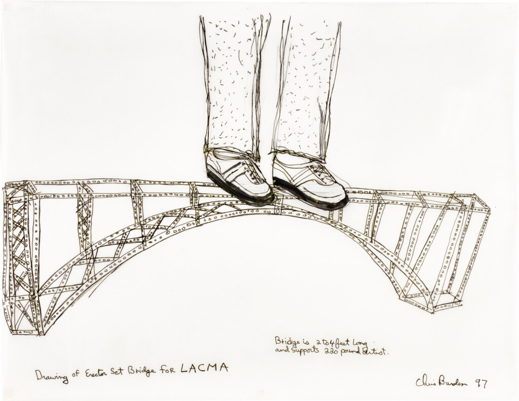 全萤幕检视 - 查看28CHRIS BURDEN | DRAWING OF ERECTOR SET BRIDGE FOR LACMA 的1