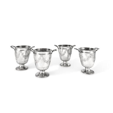 View full screen - View 1 of Lot 540. A Set of Four George III Silver Wine Coolers, Daniel Smith & Robert Sharp, London, 1776.