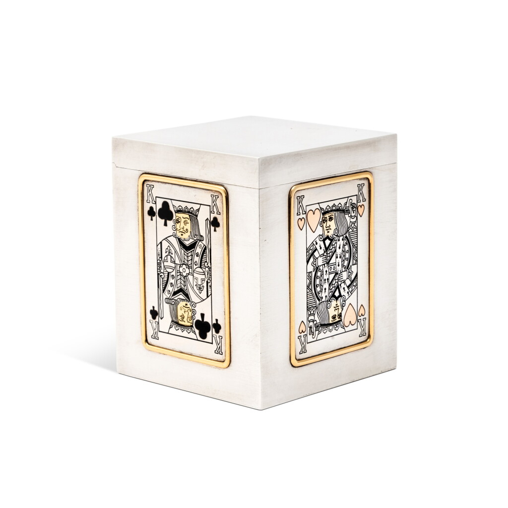 View full screen - View 1 of Lot 272. An Italian Silver and Gold Playing Cards Box, Bulgari, Second Half of the 20th Century.
