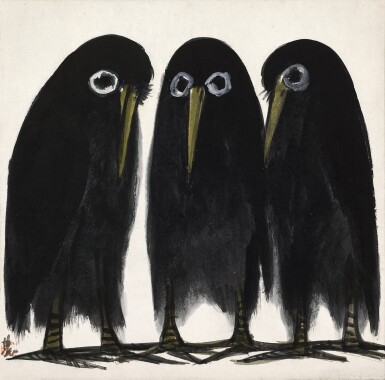 View full screen - View 1 of Lot 2525. Lin Fengmian 林風眠 | The Three Musketeers 三劍俠.