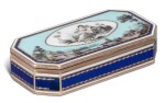 A gold and enamel snuff box, Hanau, circa 1795