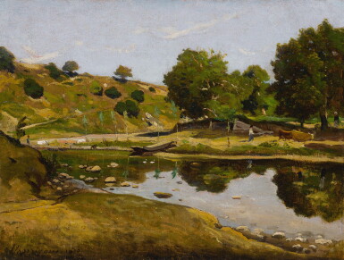 View full screen - View 1 of Lot 401. Paysage ensoleillé.
