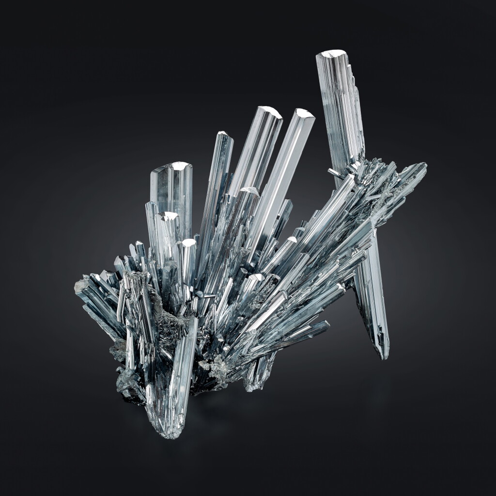 View full screen - View 1 of Lot 55. Stibnite.
