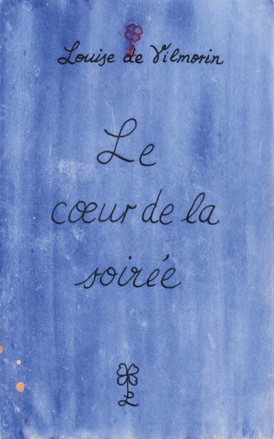 View full screen - View 1 of Lot 319. Manuscrit autographe. Le Cœur de la soirée. 1945. Exemplaire unique, calligraphié..