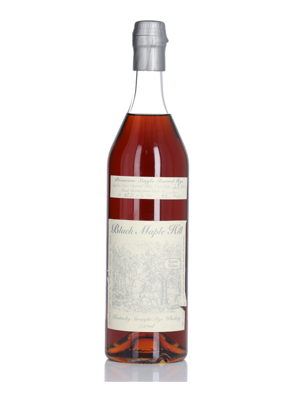 View full screen - View 1 of Lot 153. Black Maple Hill Single Barrel Rye 23 Year Old 95 Proof NV (1 Bottle 75cl).