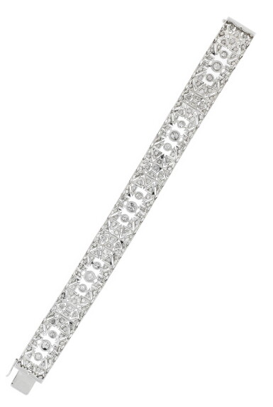 View full screen - View 1 of Lot 49. BRACELET DIAMANTS | DIAMOND BRACELET.