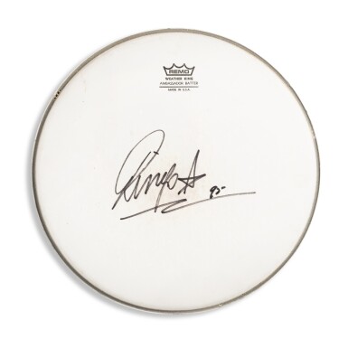 View full screen - View 1 of Lot 30. Ringo Starr | Stage-used drumhead.