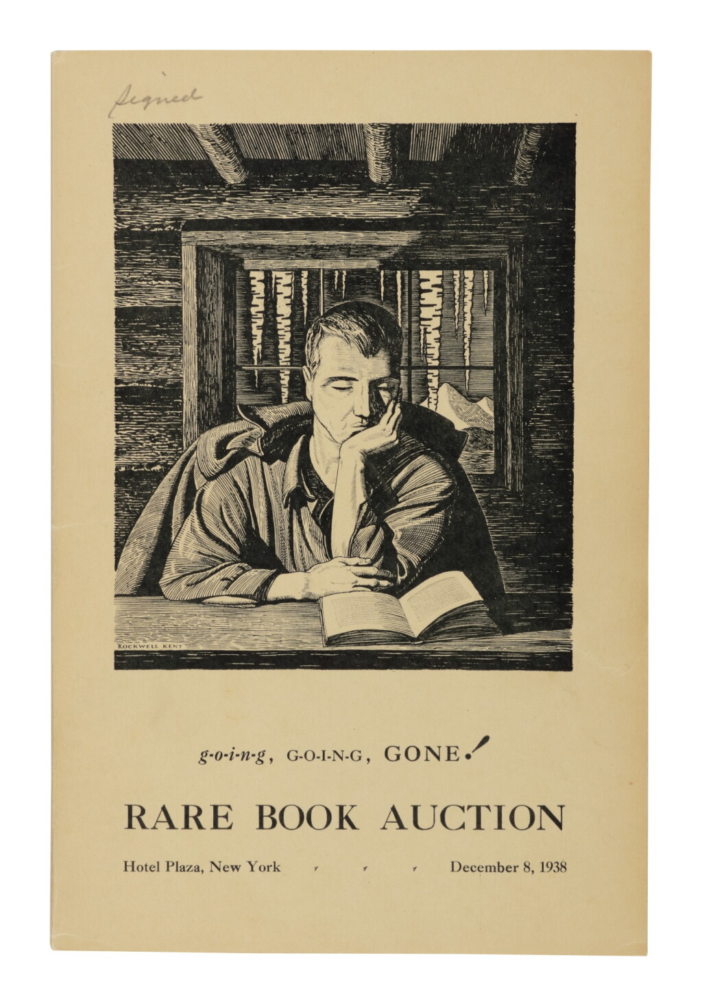 View full screen - View 1 of Lot 50. (Einstein, Albert; and Thomas Mann) | Signed by Albert Einstein and Thomas Mann.