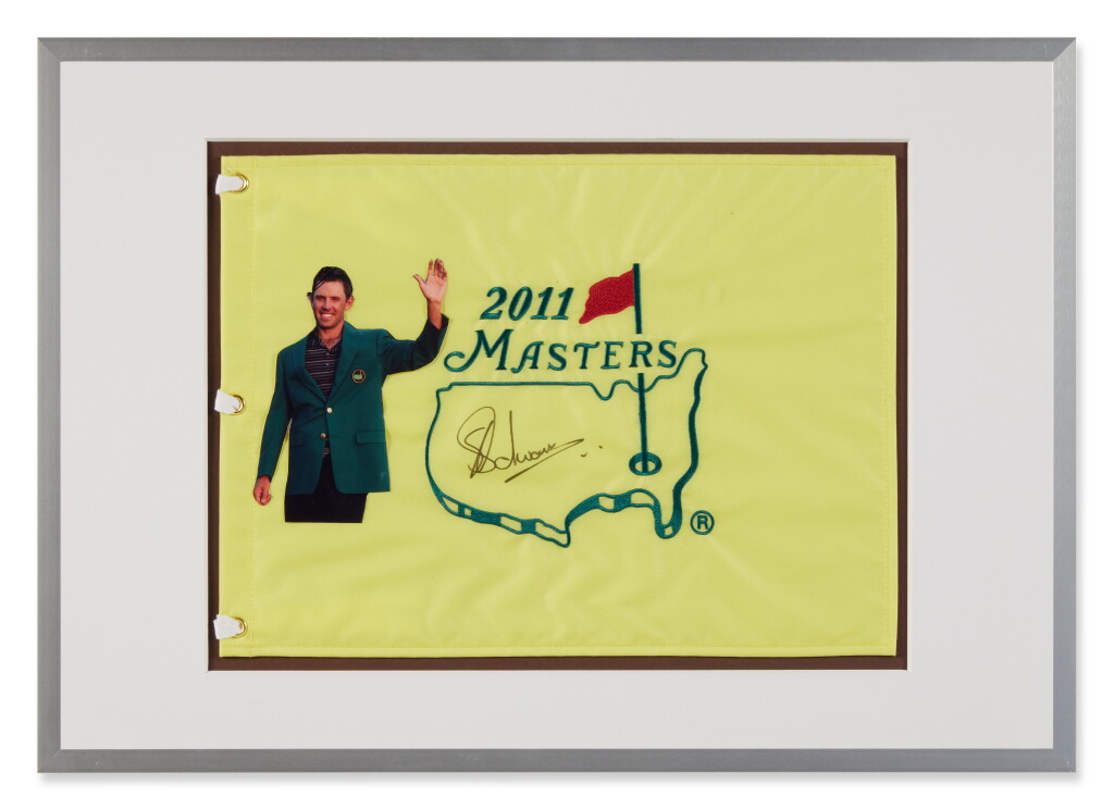 View full screen - View 1 of Lot 53. 2011 Masters Flag | Signed by Winner Charl Schwartzel.