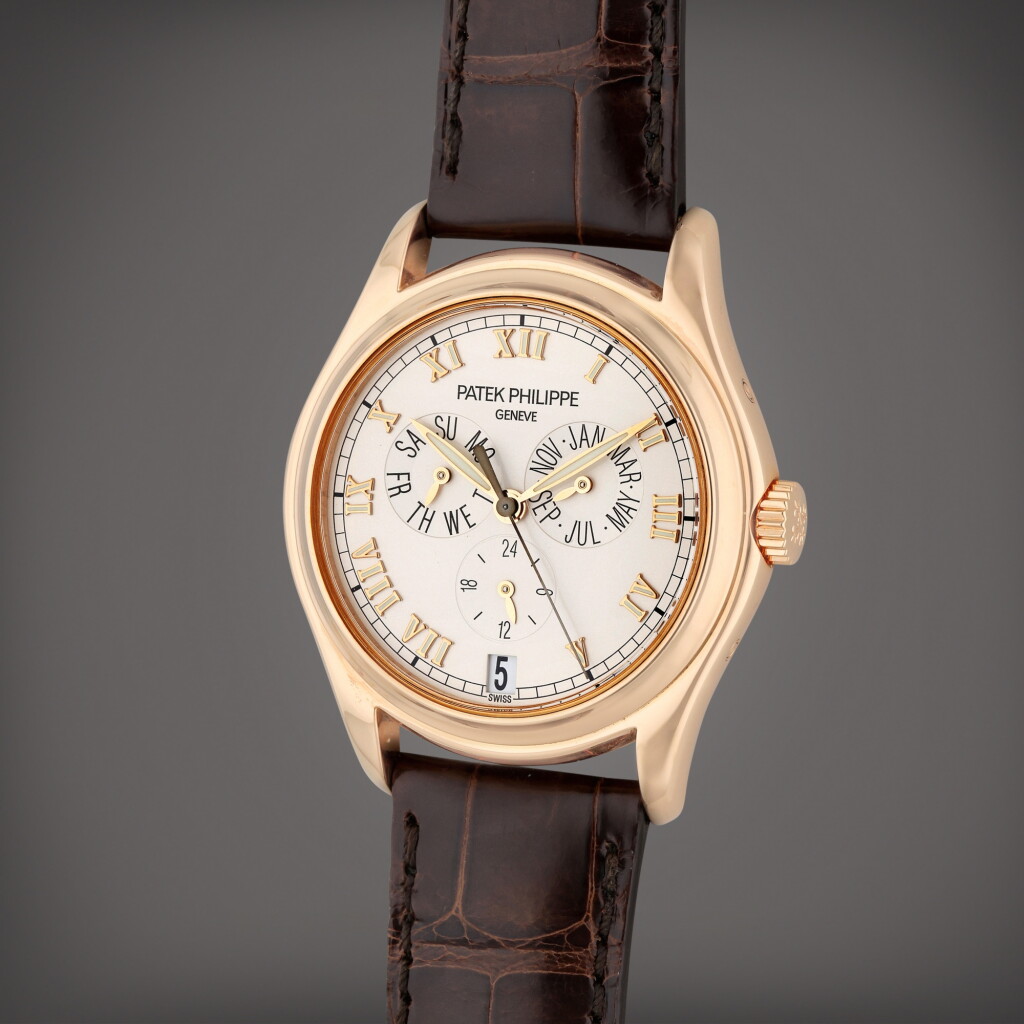 View full screen - View 1 of Lot 234. Reference 5035R-001 | A pink gold automatic annual calendar wristwatch with date, Circa 2004.