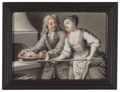 View full screen - View 1 of Lot 255. CARL GUSTAF KLINGSTEDT | A KITCHEN GALANTERIE, CIRCA 1720.