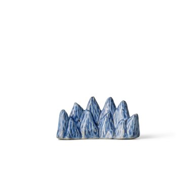 View full screen - View 1 of Lot 522. An underglaze-blue mountain-form brushrest, Joseon dynasty, 19th century.