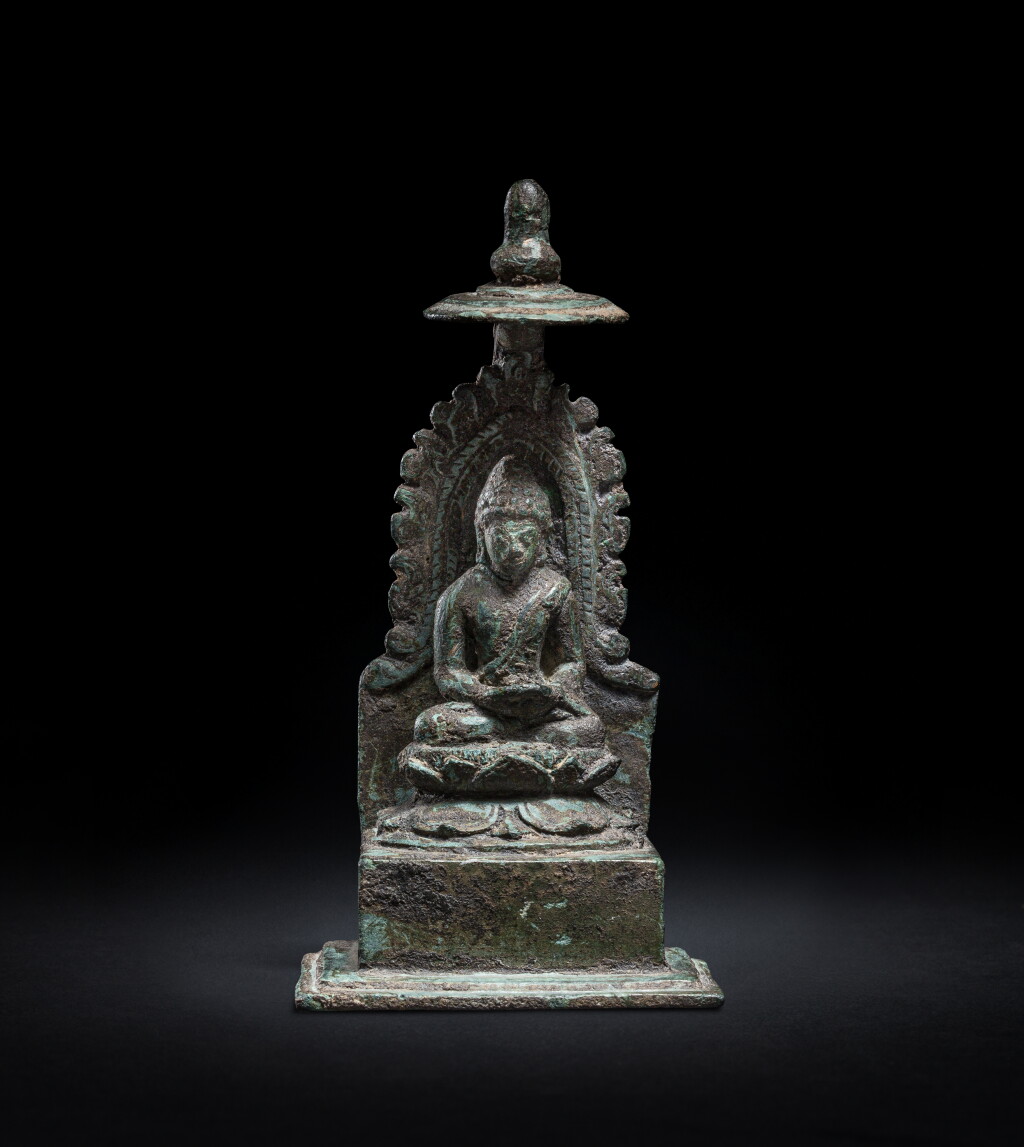 View full screen - View 1 of Lot 2. A bronze figure of Amitabha, Java, 10th century.
