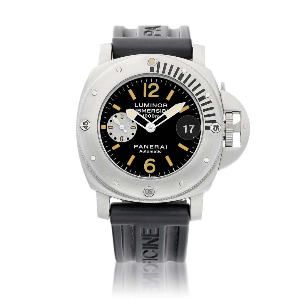 View full screen - View 1 of Lot 8214. Luminor Submersible, Reference PAM00064 | A limited edition stainless steel wristwatch with date, Circa 2000 | 沛納海 | Luminor Submersible 型號PAM00064 | 限量版精鋼腕錶,備日期顯示,約2000年製.