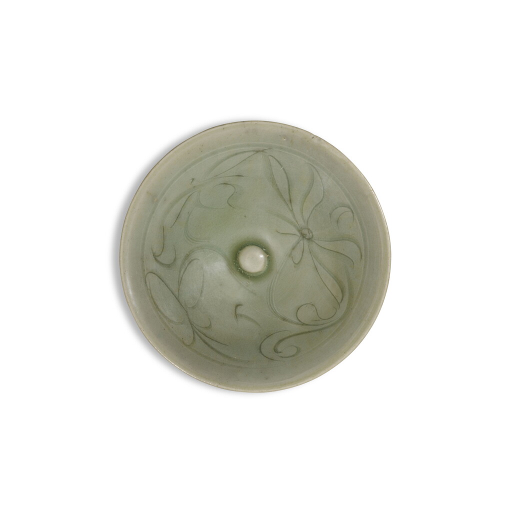 View full screen - View 1 of Lot 19. A finely carved 'Longquan' celadon-glazed conical 'lotus' bowl, Early Southern Song dynasty.