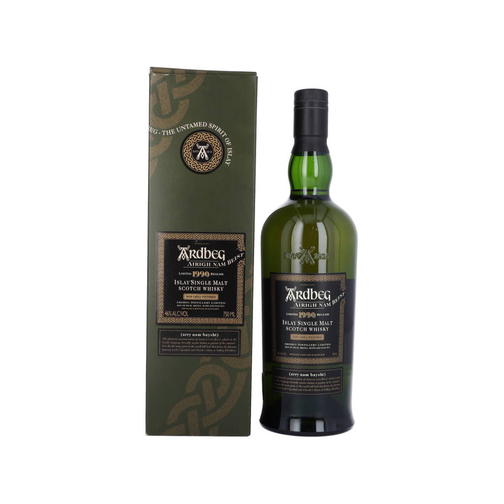 View full screen - View 1 of Lot 5068. Ardbeg Airigh Nam Beist 46.0 abv 1990 (1 BT75).