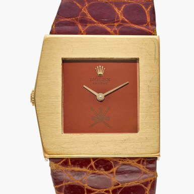 View full screen - View 1 of Lot 366. Reference 4017 3 King Midas Cellini 'Khanjar' | A white gold asymmetrical bracelet watch, Circa 1973.