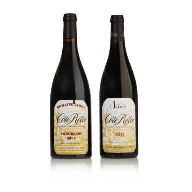 View full screen - View 1 of Lot 495. Côte Rôtie, Côte Brune 2009 and Côte Rôtie 2013 by Jamet (2 BT).