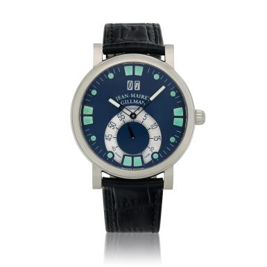 View full screen - View 1 of Lot 75. Grande Date Limited edition stainless steel wristwatch with digital date display Circa 2005.